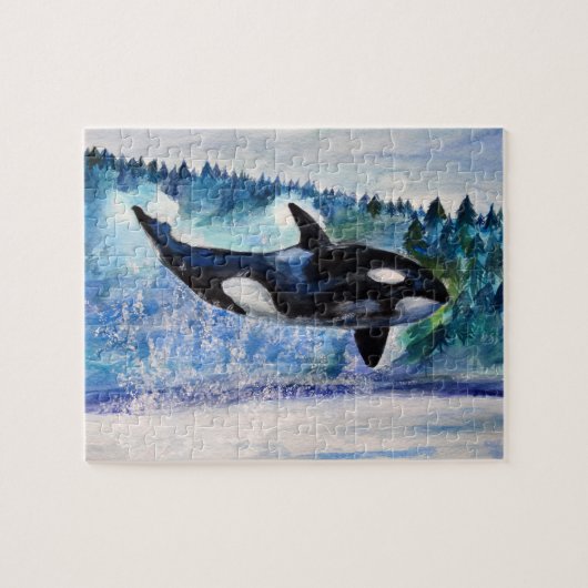 Whale Watercolor Art Puzzle (Horizontal)