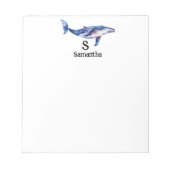 Whale Watercolor Notizblock (Vorderseite)