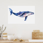 Whale Watercolor Poster (Küche)