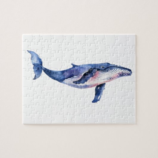 Whale Watercolor Puzzle (Horizontal)