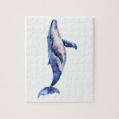 Whale Watercolor Puzzle (Vertikal)