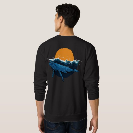 Whale Wave Sweatshirt (Schwarz voll)