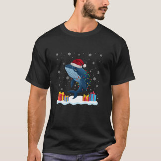 Whale Weihnachtsmannmütze Weihnachtsbaum Weihnacht T-Shirt