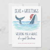 Whale Weihnachtssee & Grüße Weihnachten (Vorderseite)