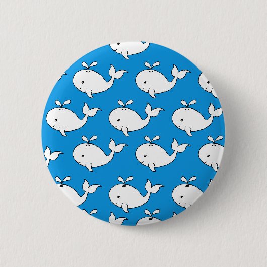 Whale Whale-Cartoon Button (Vorderseite)