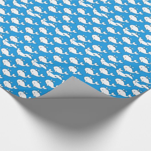 Whale Whale-Cartoon Geschenkpapier (Ecke)