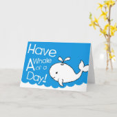 Whale Whale-Cartoon Karte (Gelbe Blume)