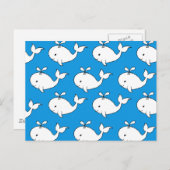 Whale Whale-Cartoon Postkarte (Vorne/Hinten)