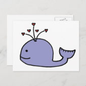 Whale Whimsical Cartoon Postkarte (Vorne/Hinten)