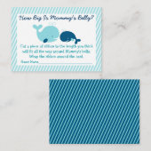 Whale, wie groß ist Mama's Bauchspiel Begleitkarte (Vorne/Hinten)