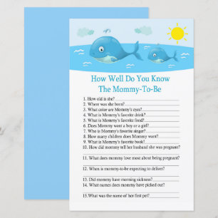 Whale Wie gut kennen Sie das Baby-Duschspiel?