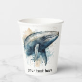 Whale Wonder für Wasserfarben, kundenspezifisch Pappbecher (Vorderseite)