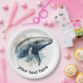 Whale Wonder für Wasserfarben, kundenspezifisch Pappteller (Party)