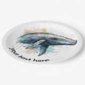 Whale Wonder für Wasserfarben, kundenspezifisch Pappteller (Schrägansicht)