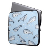 Whale Wonderings: Watercolor Starry Sky Laptopschutzhülle (Vorderseite Links)