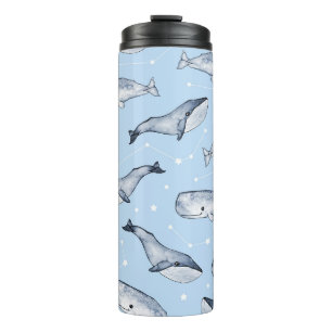 Whale Wonderings: Watercolor Starry Sky Thermosbecher