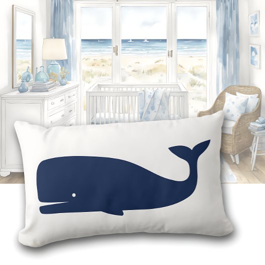 Whale Wonders Nautical Lendenkissen
