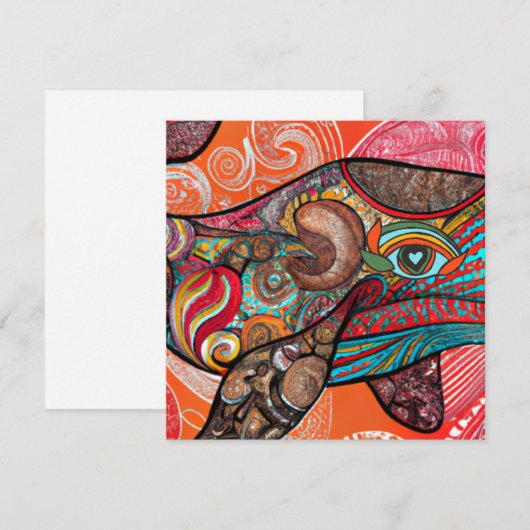 Whale Wow Feiertagskarte (Vorne/Hinten)