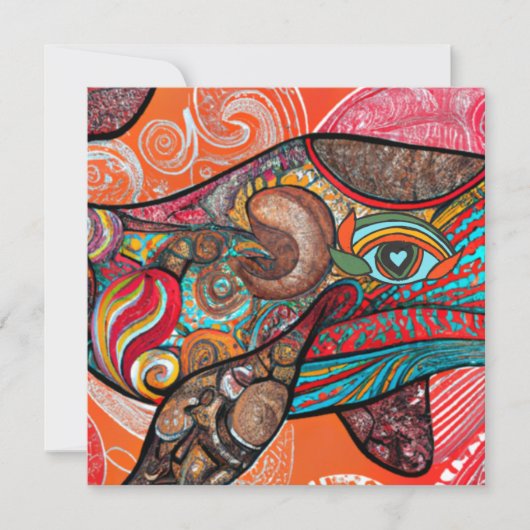 Whale Wow Feiertagskarte (Vorderseite)