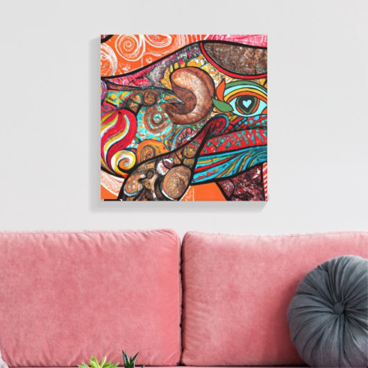 Whale Wow Leinwanddruck (Insitu (Wohnzimmer))