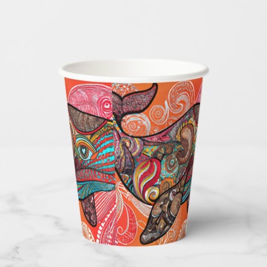 Whale Wow Pappbecher (Rückseite)