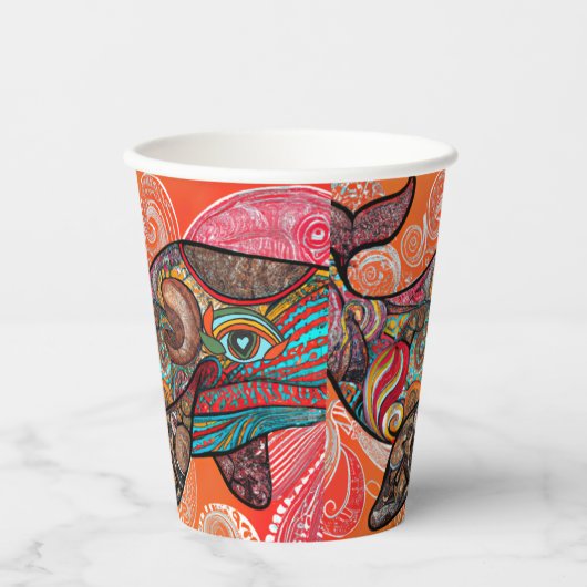 Whale Wow Pappbecher (Vorderseite)