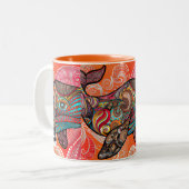 Whale Wow! Zweifarbige Tasse (Vorderseite Links)