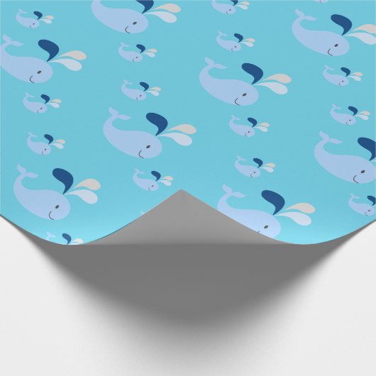 Whale Wrapping Paper Geschenkpapier (Ecke)