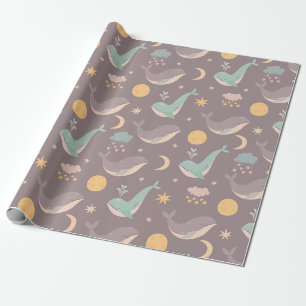 Whale Wrapping Paper Geschenkpapier