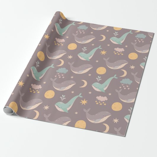 Whale Wrapping Paper Geschenkpapier (Ungerollt)