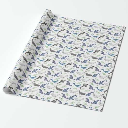 Whale Wrapping Paper Geschenkpapier (Ungerollt)