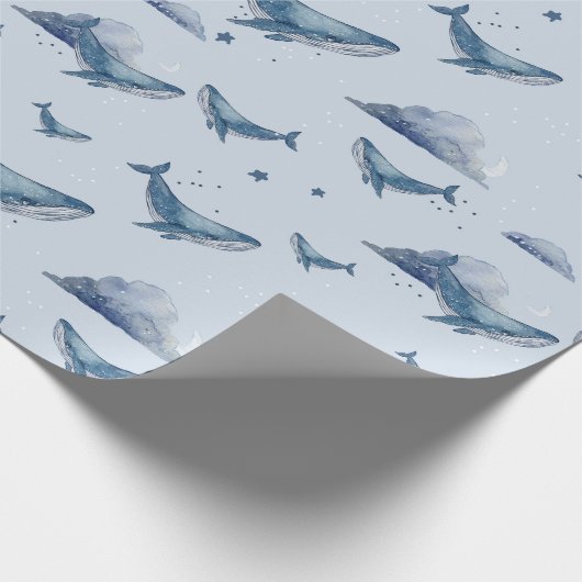 Whale Wrapping Paper Geschenkpapier (Ecke)