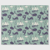 Whale Wrapping Paper Geschenkpapier (Flach)