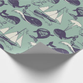 Whale Wrapping Paper Geschenkpapier (Ecke)