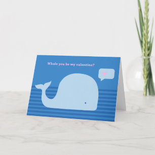 "Whale you be my Valentine" Grußkarte Feiertagskarte