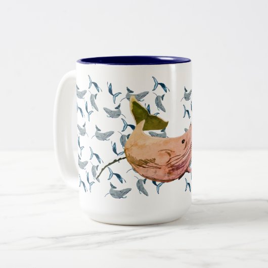 Whale Zweifarbige Tasse (Vorderseite Links)