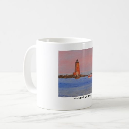 Whaleback Leuchtturm Kaffeetasse (Vorderseite Links)