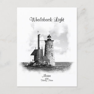 Whaleback Light - Maine Postkarte