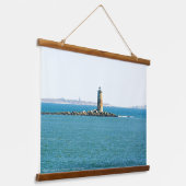 Whaleback Lighthouse Wandteppich Mit Holzrahmen (Gewinkelt)