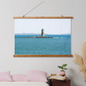 Whaleback Lighthouse Wandteppich Mit Holzrahmen (Schlafzimmer)