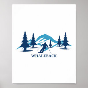 Whaleback New Hampshire Skigebiet Skifahren Skifah Poster