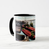 Whalebacks an der Schönheits-Insel, Michigan Tasse (Vorderseite Links)