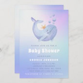 Whaleber-Wal-neutraler glühender Ozean Einladung (Vorne/Hinten)