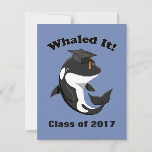 Whaled It Class of 2017 Niedlich Orca Killer Whale Einladung (Vorderseite)