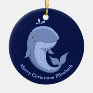 Whaled It Niedlich Happy Blue Whale Keramik Ornament