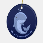 Whaled It Niedlich Happy Blue Whale Keramik Ornament (Links)