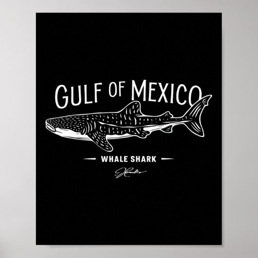 Whalenhai im Golf von Mexiko Poster (Vorne)