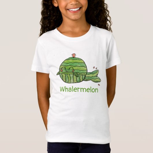 Whalermelon-Wal-Wassermelone (Mädchen) T-Shirt (Vorderseite)