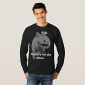 Whalers auf dem langen schwarzen T - Shirt des (Vorne ganz)