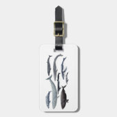 Whales and right whales gepäckanhänger (Vorderseite vertikal)